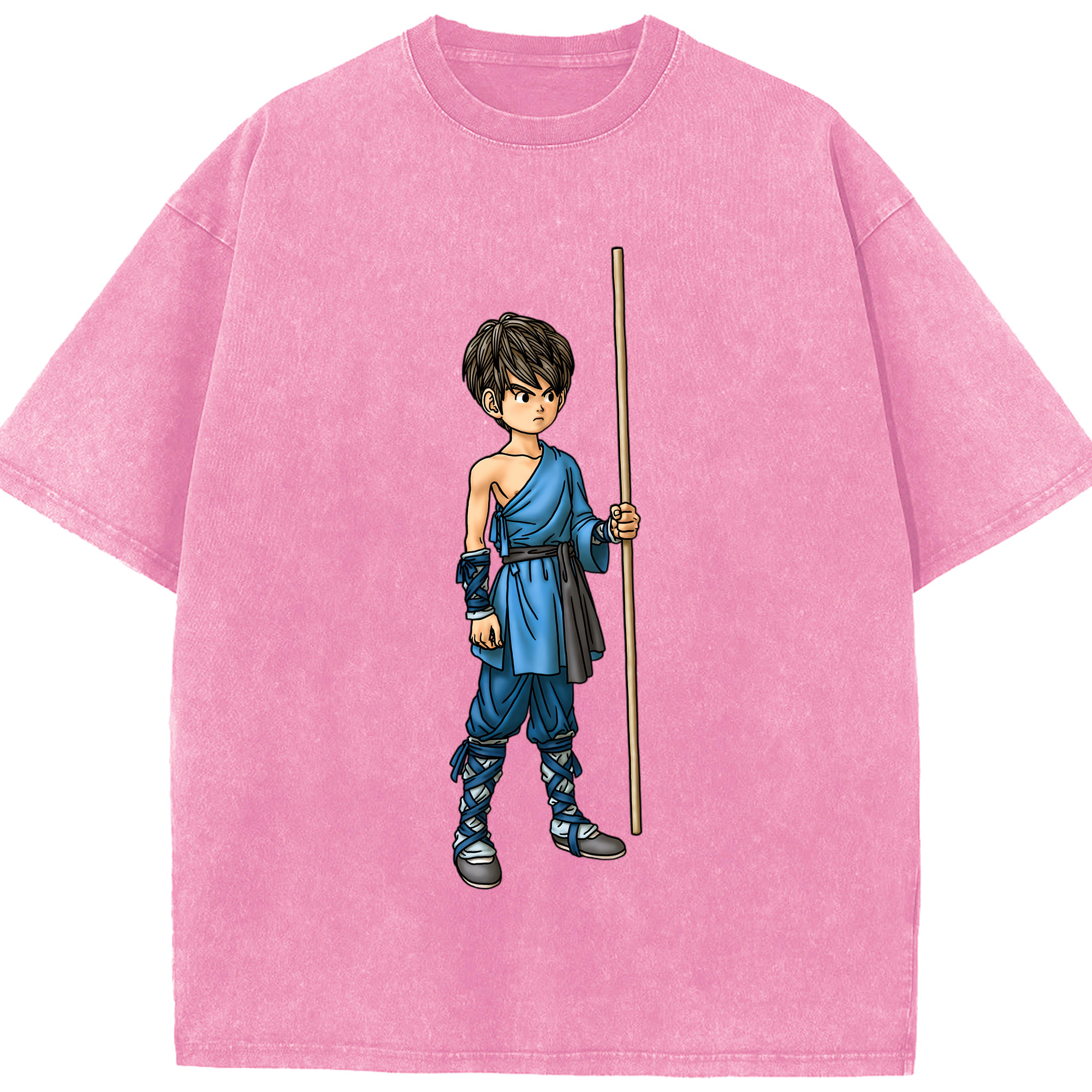 （画像用） ドラゴンクエスト Doragon Kuesuto Dragon Quest 綿100% ヴィンテージ風 半袖Tシャツ（フロントプリント）